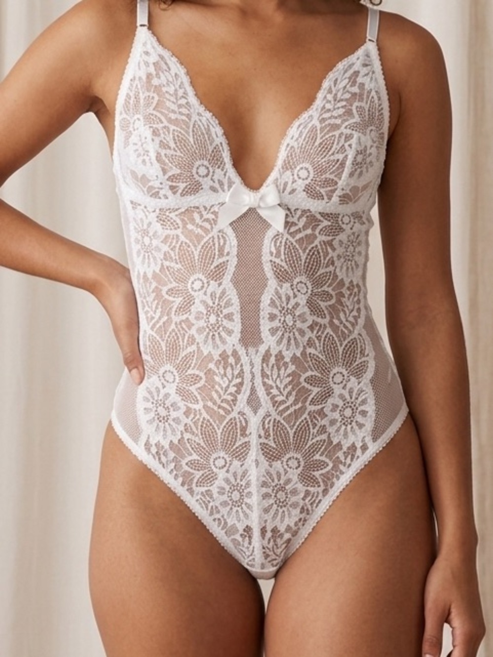 New 🤍La Perla White Lace Bodysuit #131